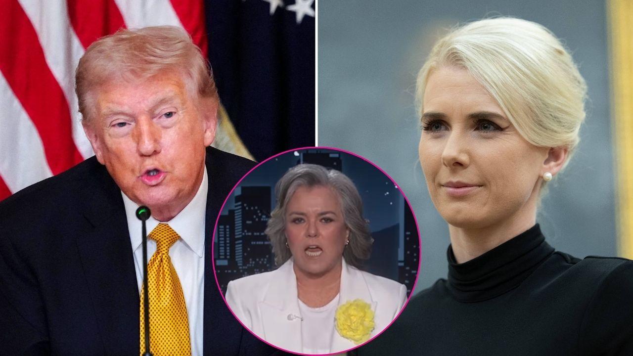 Composite photo of Donald Trump, Natalie Harp and Rosie O'Donnell.