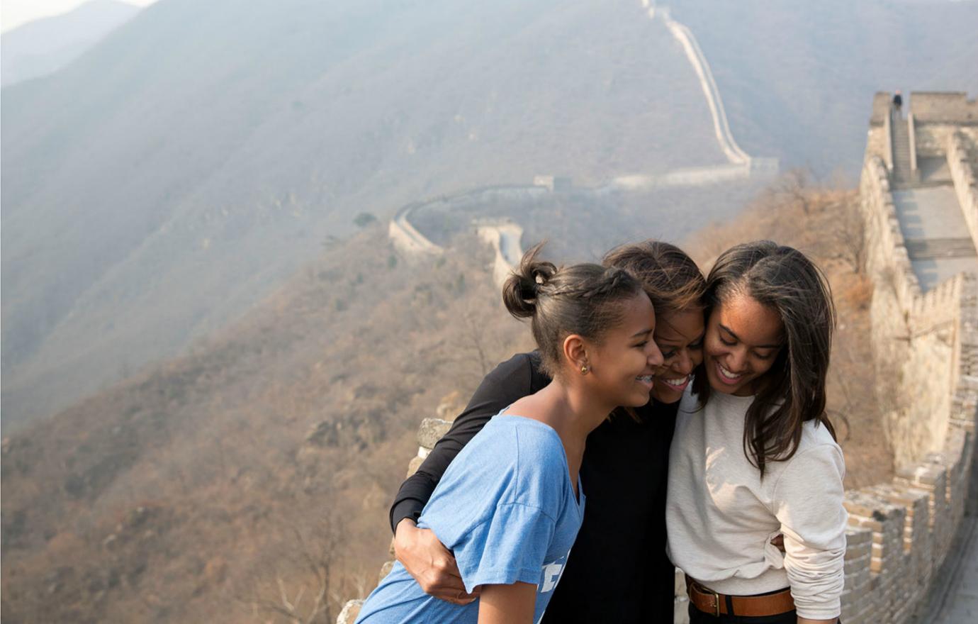 Malia Obama's best trip while in the White House had to be visiting the Great Wall of China with mom, Michelle, and her sister, Sasha.