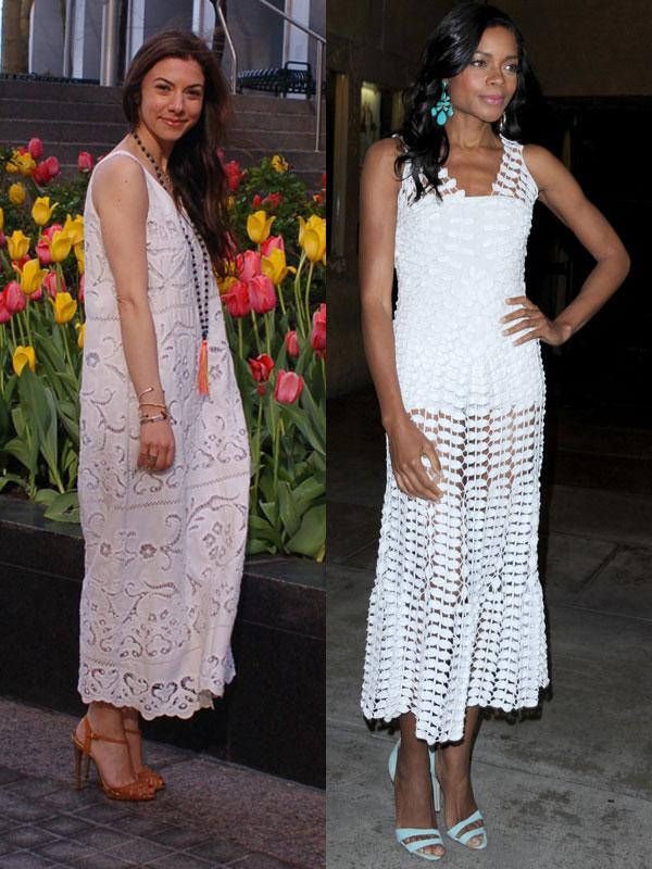 Crochet dress split