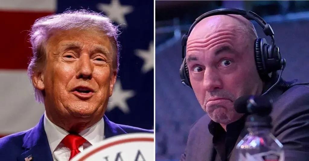 Composite photo of Donald Trump and Joe Rogan