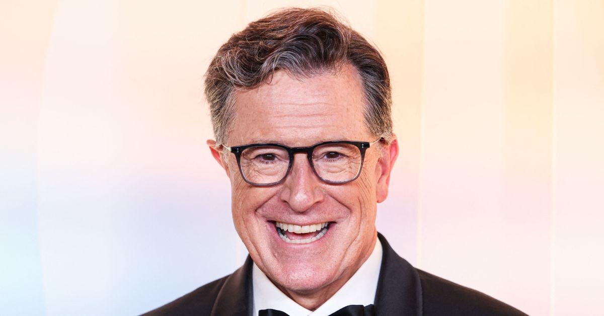 Photo of Stephen Colbert reacted to theories about why his show was canceled.