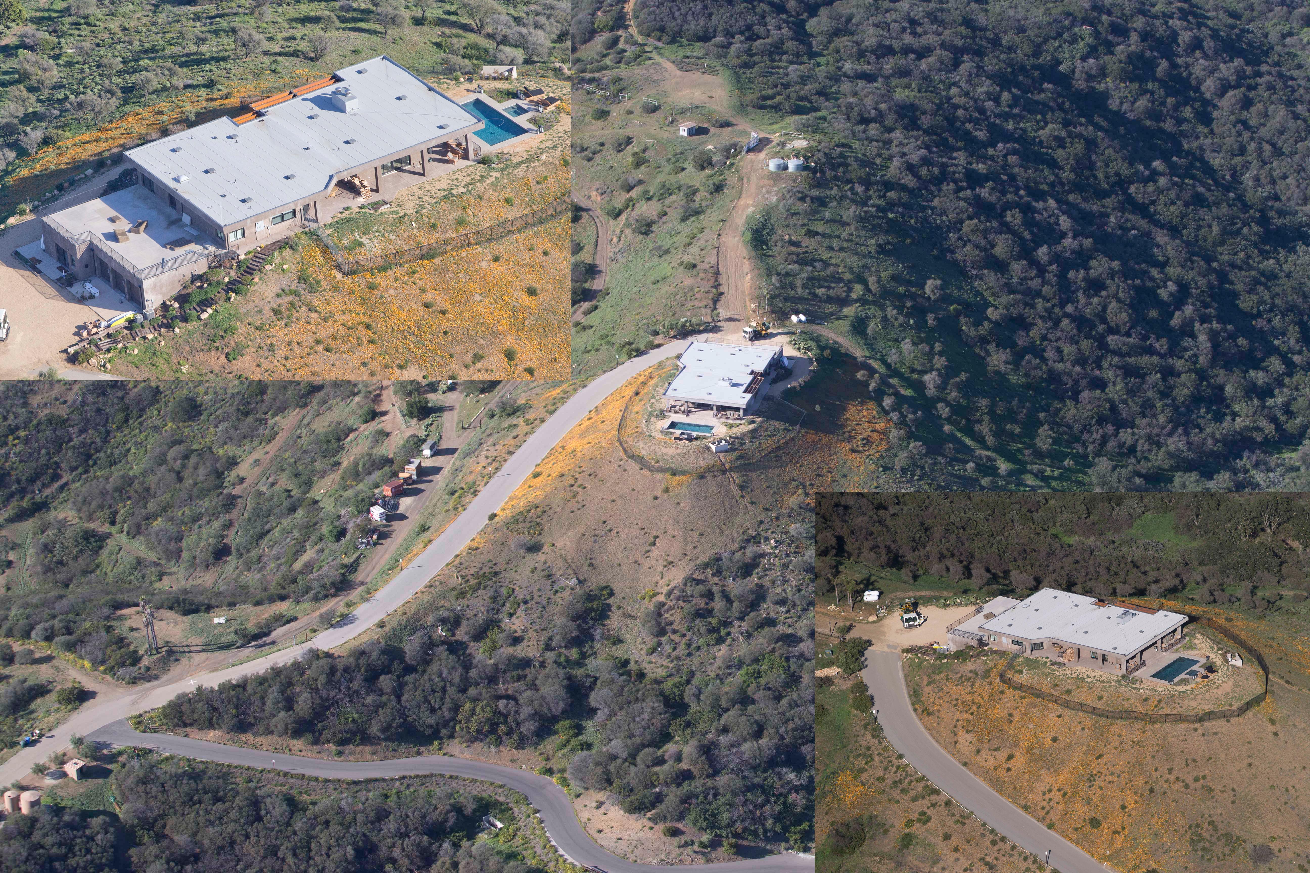 Aerial Views of Bruce Jenner&#8217;s new home in the Malibu hills in California.