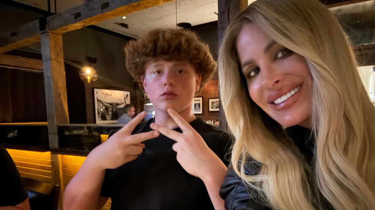 Image of Biermann Jr. and his mother Zolciak.