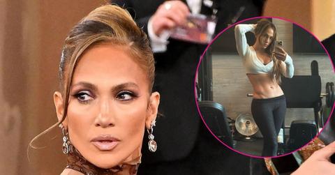 jennifer lopez abs gym photo