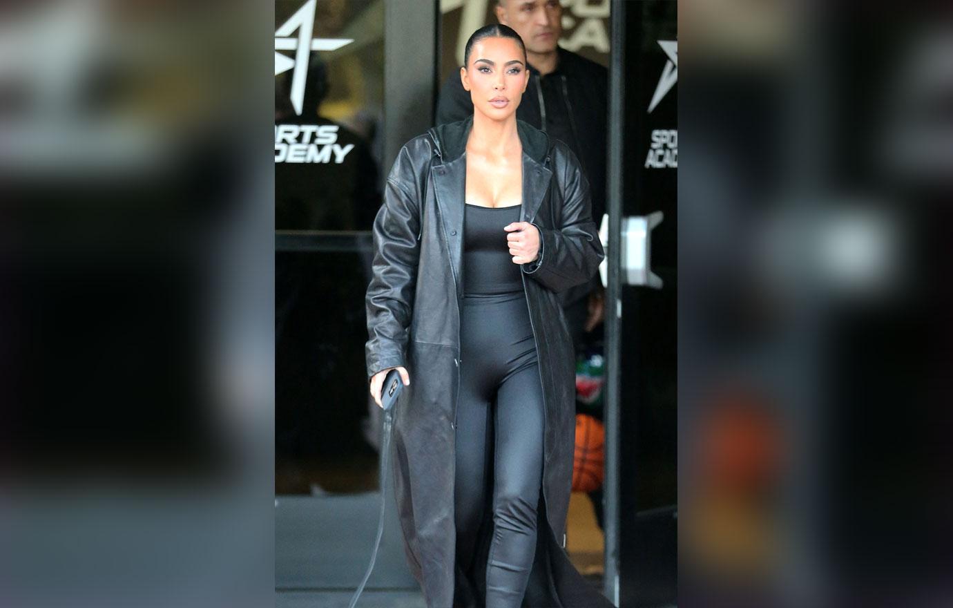 Kim Kardashian Dresses Up Her Casual Style With Strapless Bodysuit For  Youth Basketball Game: Photo 4968800, Kim Kardashian Photos