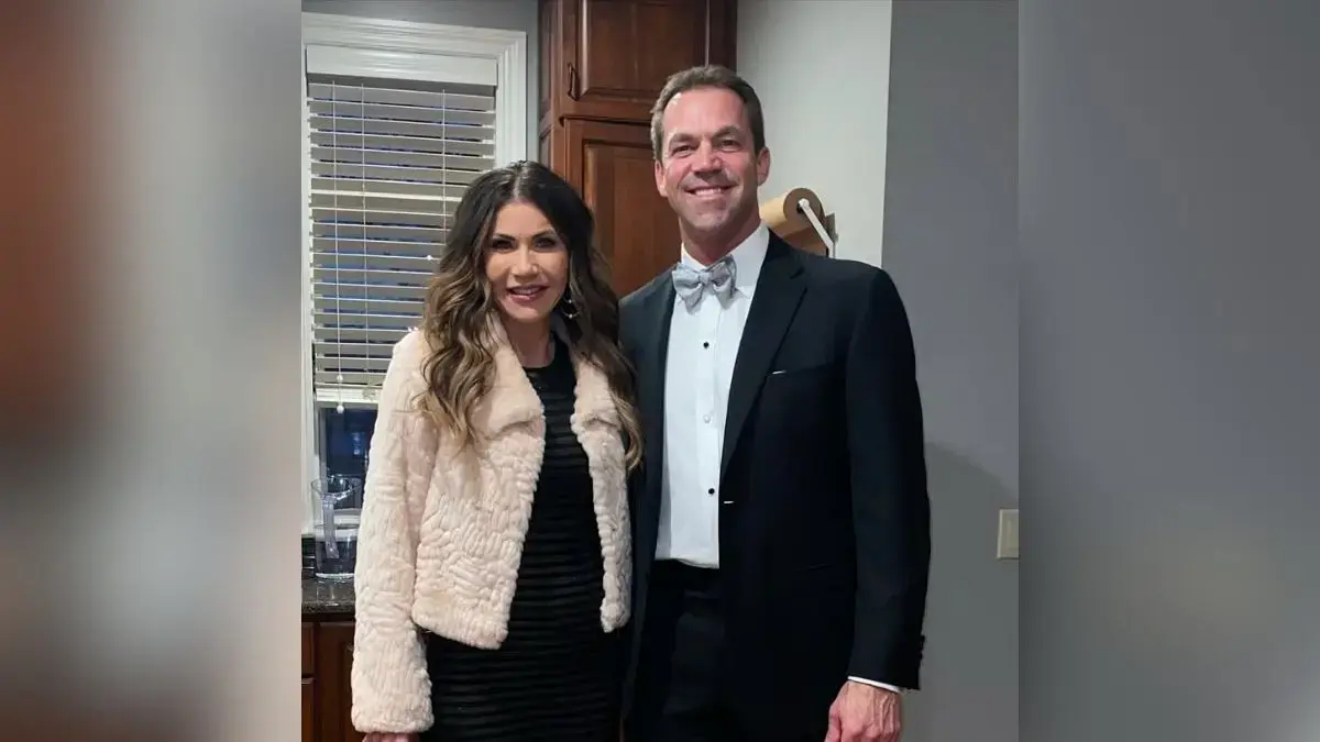 image of Kristi Noem's husband allegedly cross-dresses.