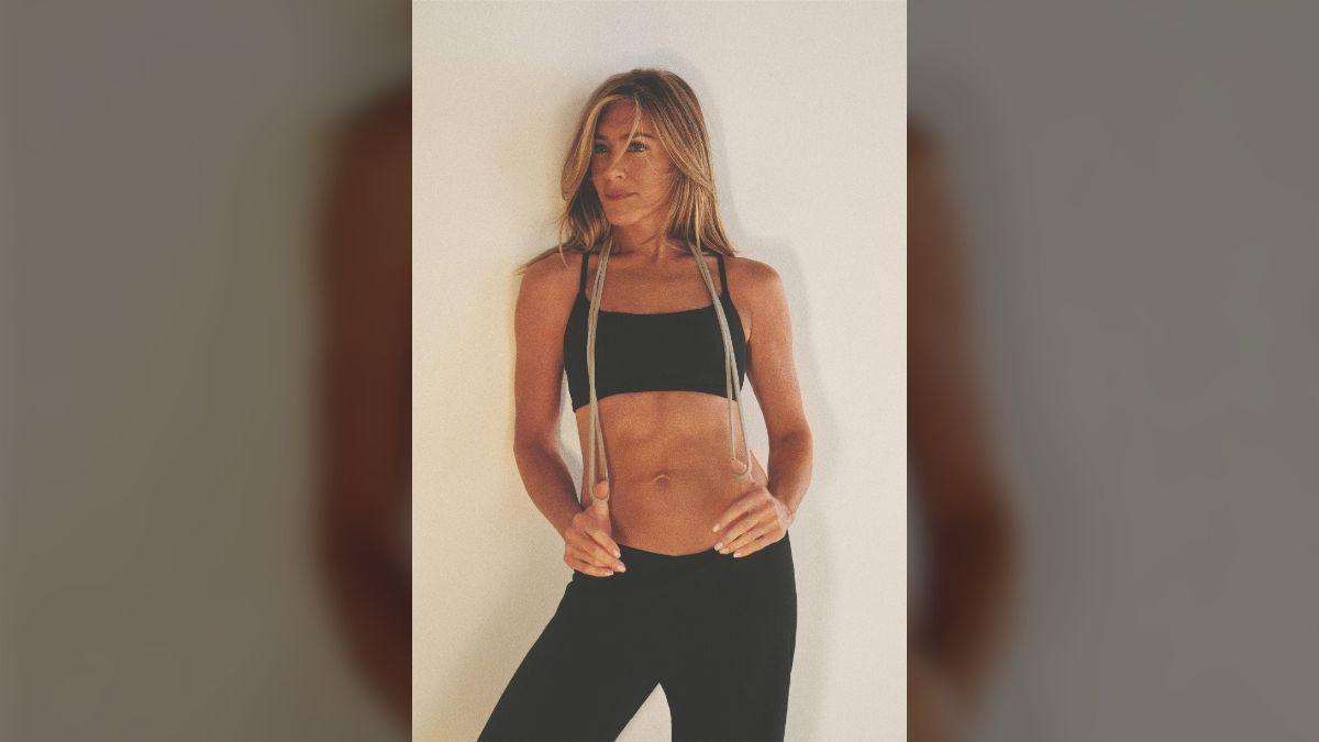 Photo of Jennifer Aniston wasn't shy about showing off her physique in tiny underwear for the photoshoot.
