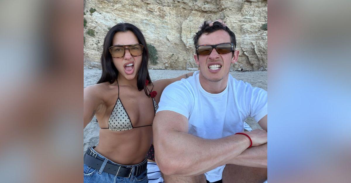 image of Dua Lipa shared beach photos with her fiancé, Callum Turner.