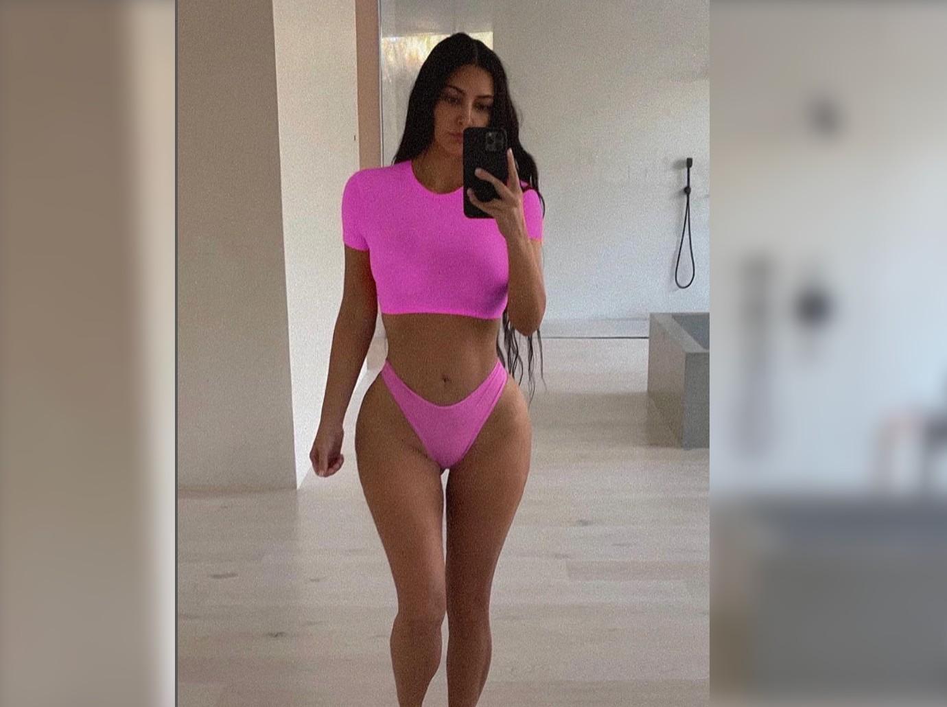 Kim Kardashian Puts Infamous Hourglass Figure On Full Display