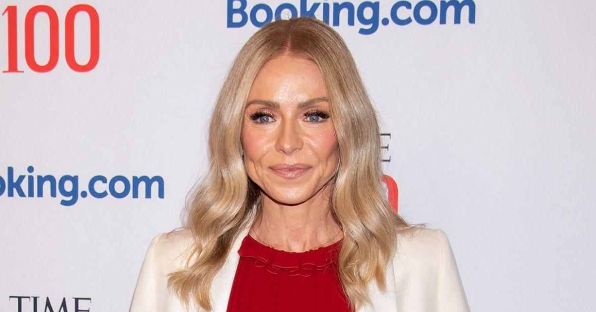 image of Kelly Ripa laughed and joked about being tan after a makeup fail.