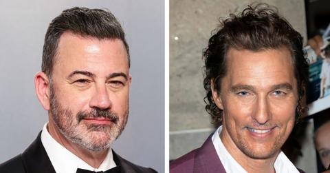 Image of Jimmy Kimmel and Matthew McConaughey got up close and personal.
