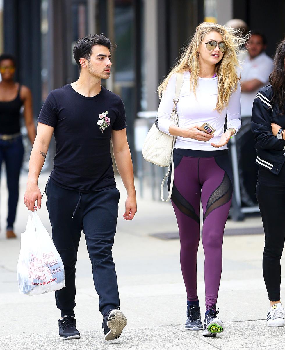 Gigi Hadid and rumored boyfriend Joe Jonas take a romantic stroll while laughing in NYC