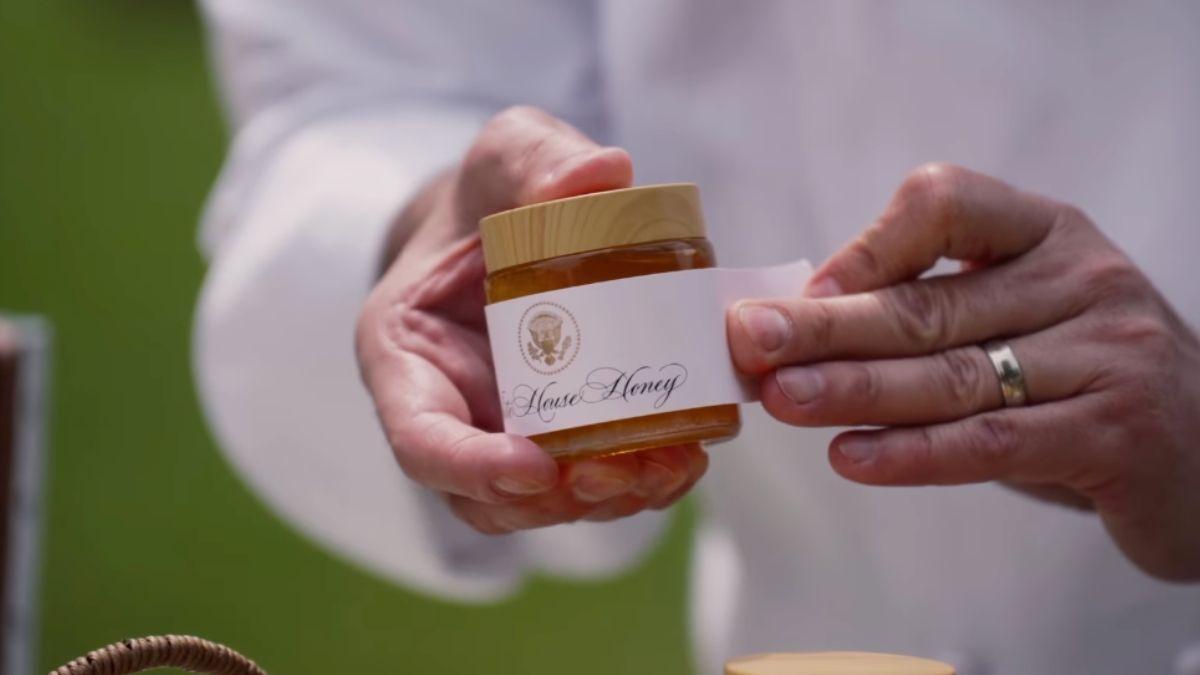 image of The beehive is used to produce honey for the White House.