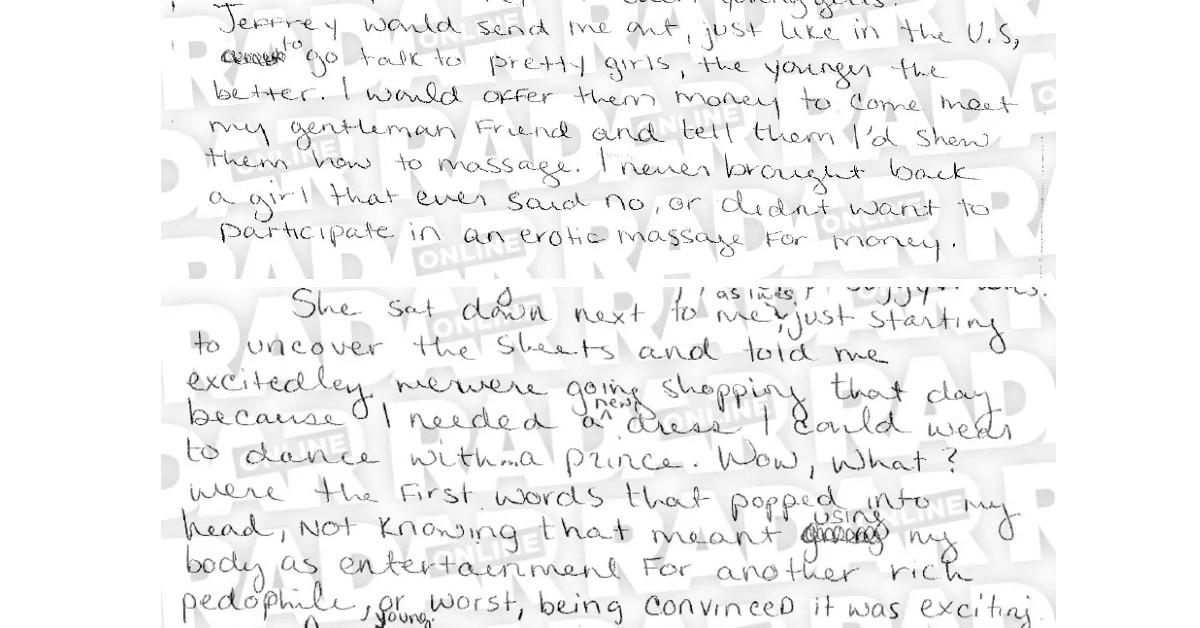 virginia giuffre diary entry