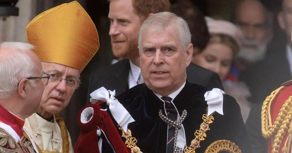 creepy prince andrew caught staring woman chest old photo