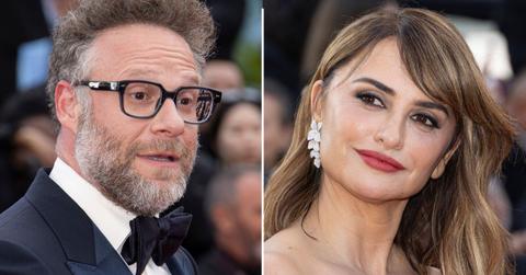 Split photo of Seth Rogen & Penélope Cruz