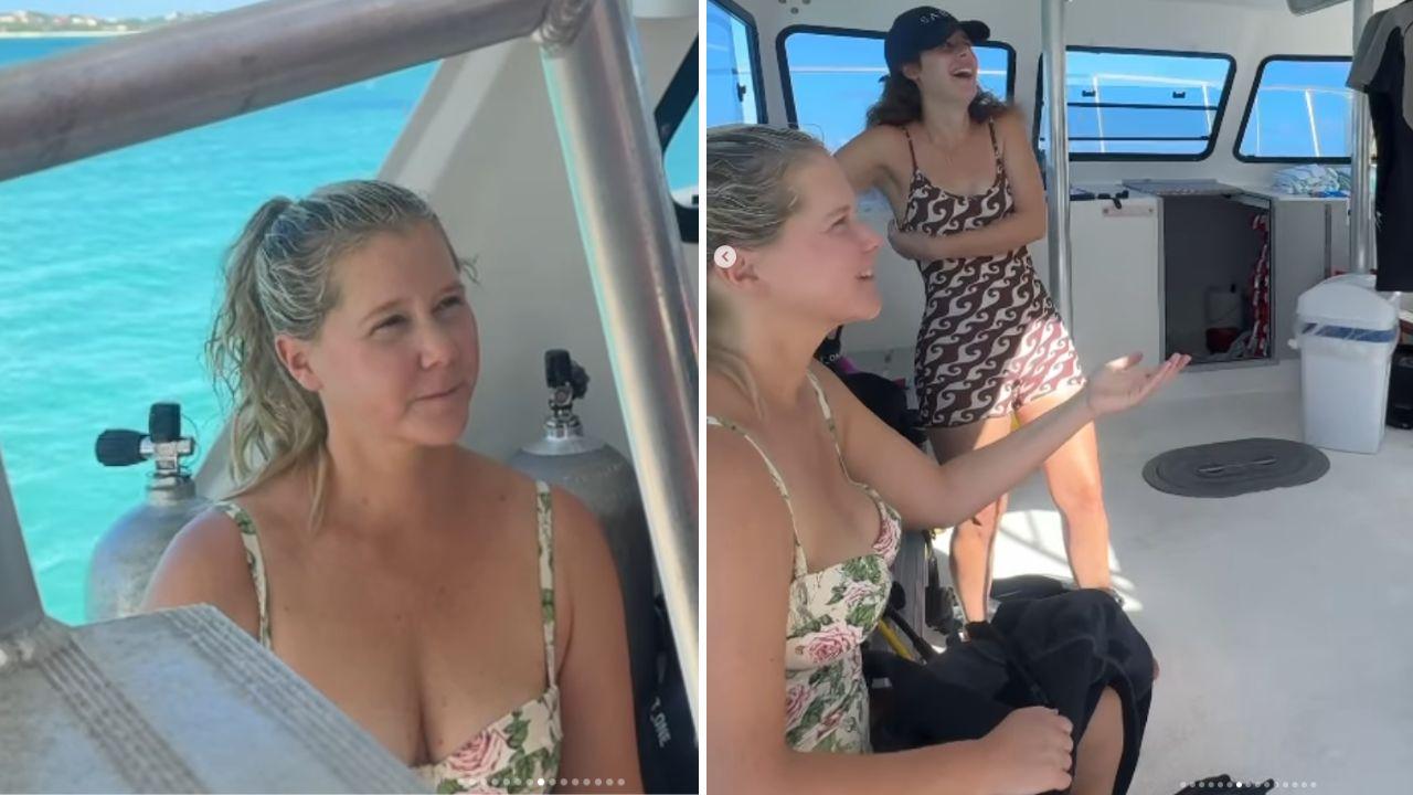 image of Amy Schumer shared several swimsuit photos while vacationing with her 7-year-old son, Gene, in Turks and Caicos.