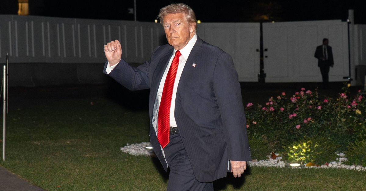 image of Donald Trump brandished a list of wars that he's allegedly resolved in the past year during his CBS interview on November 2.