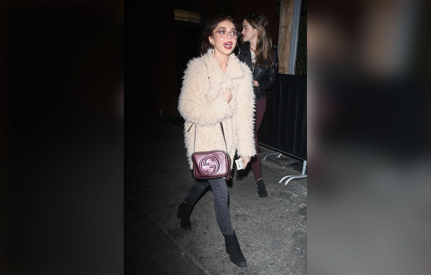 *EXCLUSIVE* Sarah Hyland exits the Hotel Cafe after watching stars perform live