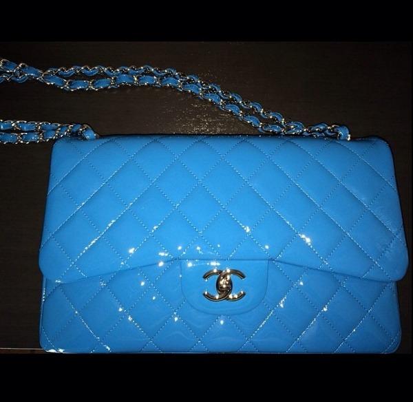 blue chanel bag