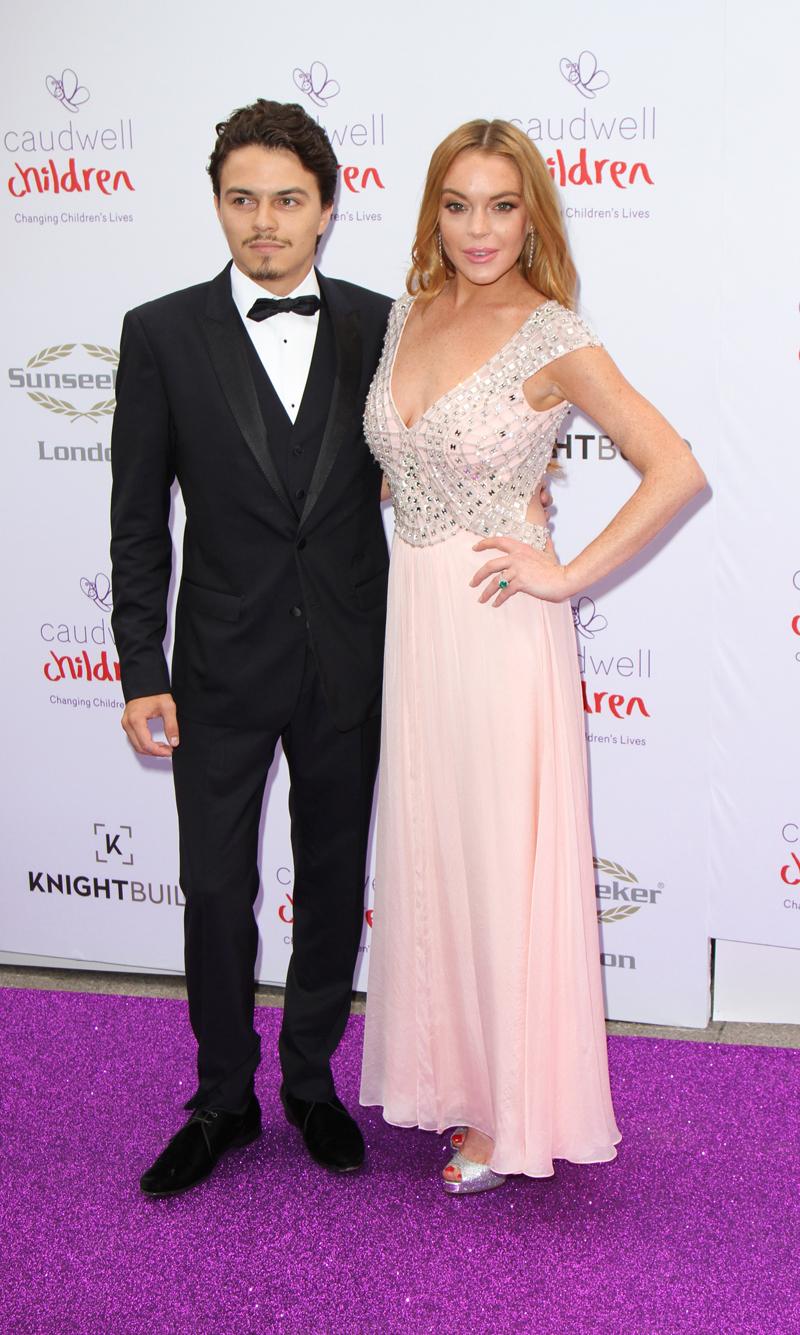 Lindsay Lohan and Egor Tarabasov Attend The Caudwell Children&#8217;s Butterfly Ball In Central London.