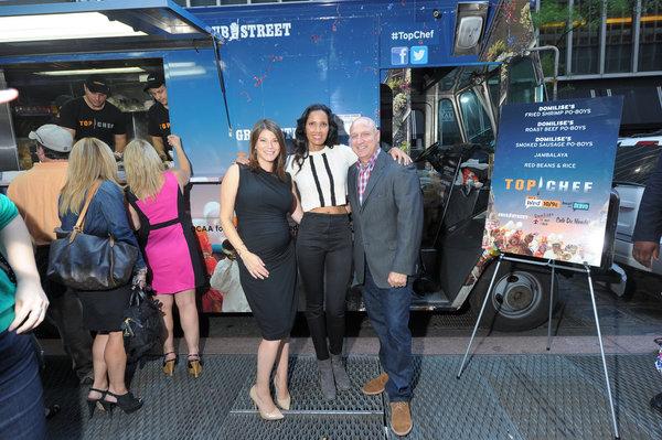 Tom, Padma and Gail at the Top Chef Food Truck event