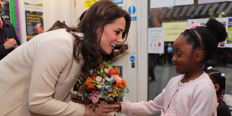 Kate Middleton Covers Up Tiny Baby Bump As She Greets Children