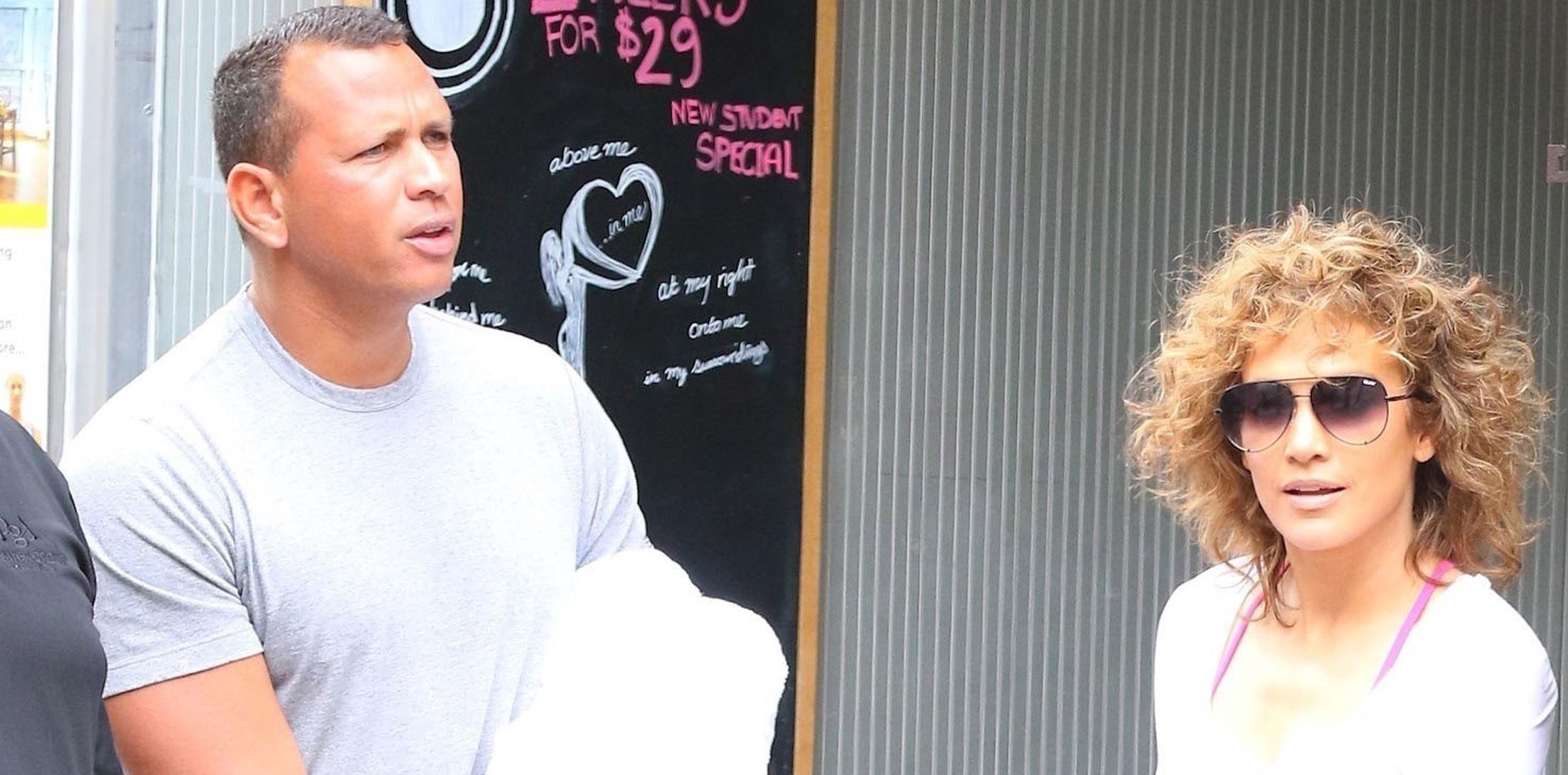 *EXCLUSIVE* Jennifer Lopez and Alex Rodriguez get in a gym session together in New York