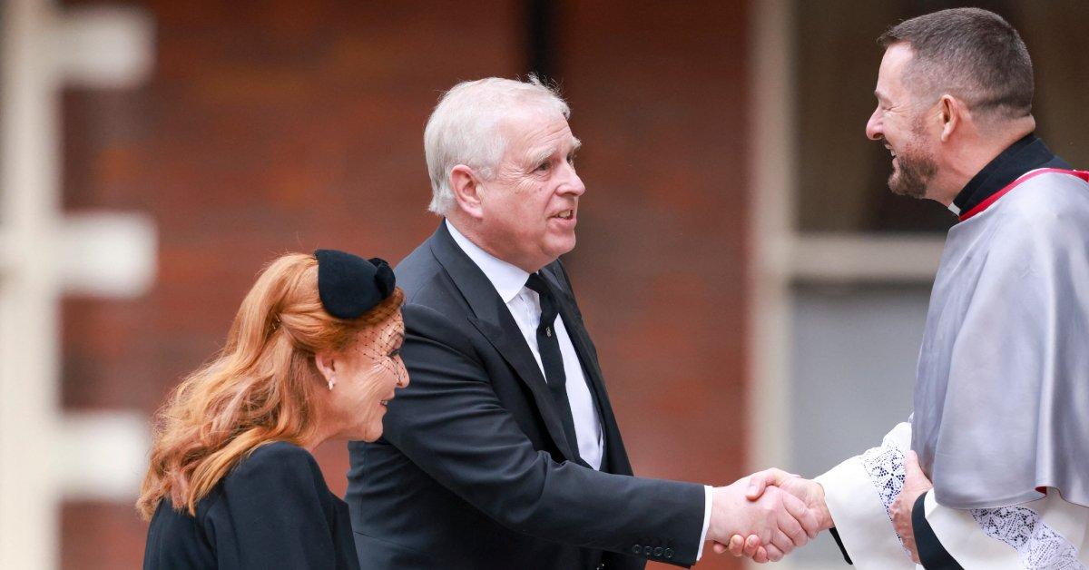 Photo of Andrew, who is no longer a working member of the monarchy, is still on good terms with ex-wife Sarah Ferguson.