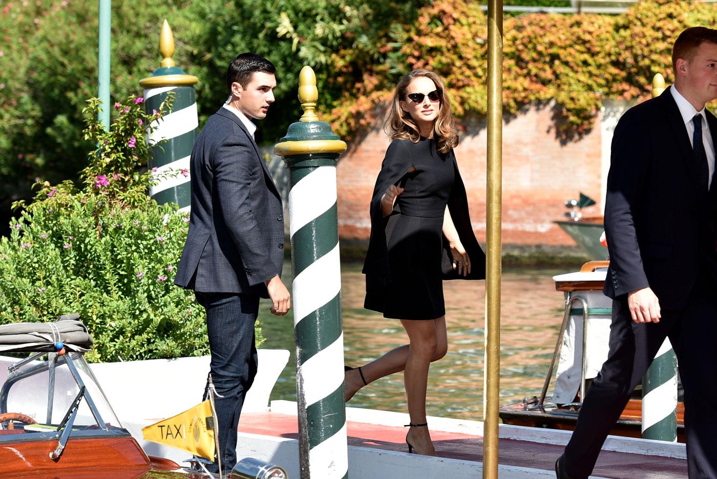 Natalie Portman arrives at Excelsior Hotel during the 75th Venice Film Festival