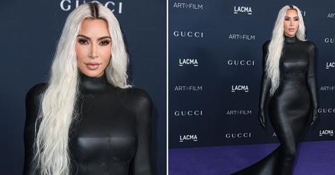 kim kardashian wearing balenciaga arrives at the th annual lacma art film gala pp