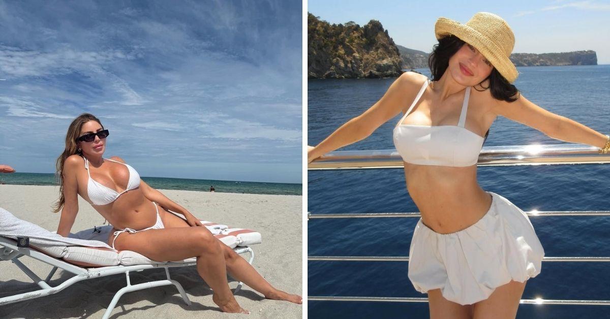 celebrities in white bikinis photos