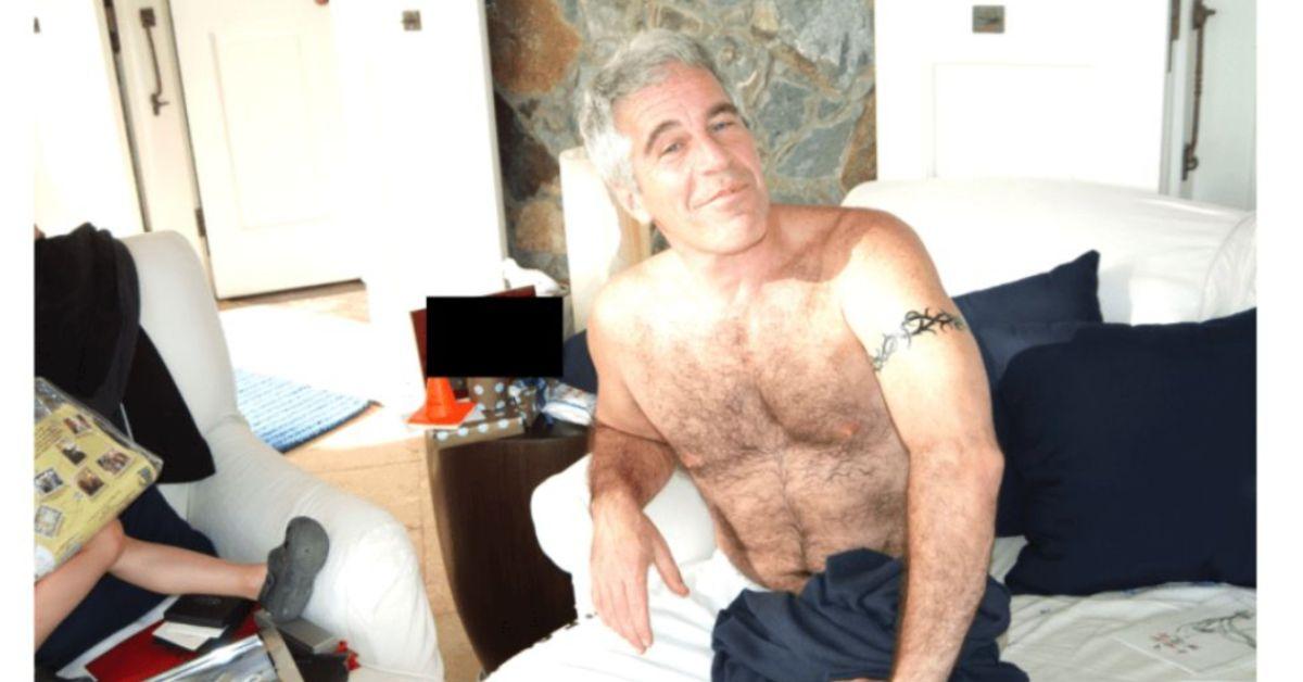 image of Jeffrey Epstein posed shirtless in a new photo released by the DOJ.