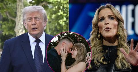 Composite photo of Donald Trump, Megyn Kelly, Travis Kelce and Taylor Swift.