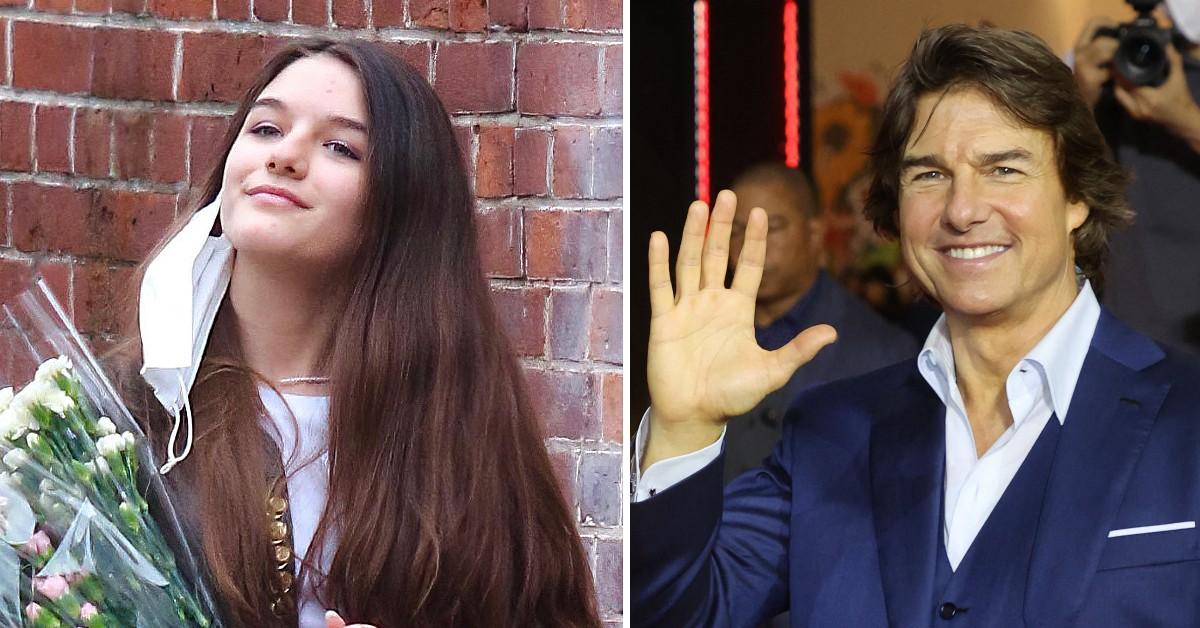 tom cruise daughter suri disses him different last name broadway pp