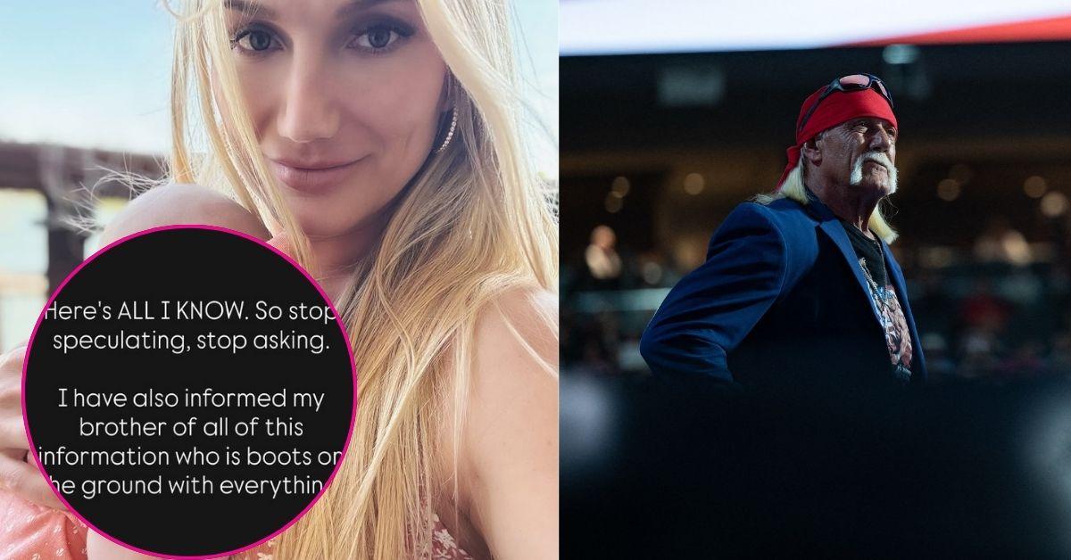 Composite Photo of Hulk Hogan, Brooke Hogan and Her Instagram Story