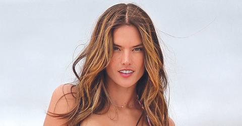 Alessandra Ambrosio poses in bikini for a Victoria’s Secret beach shoot in Santa Monica, California
