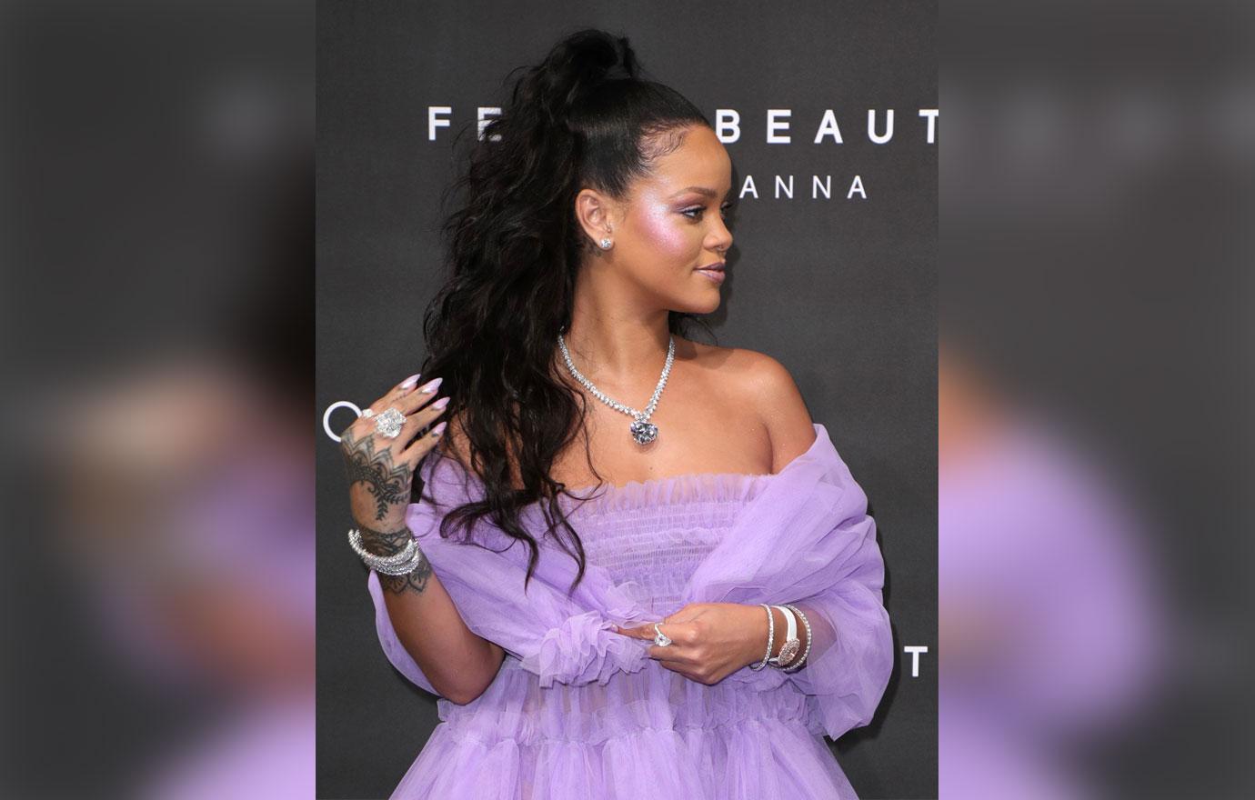 Rihanna slays london in purple dress 4