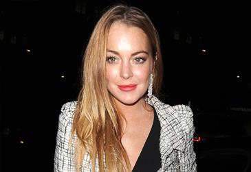 Lindsay Lohan arriving for a private dinner at Morton’s Club in Mayfair