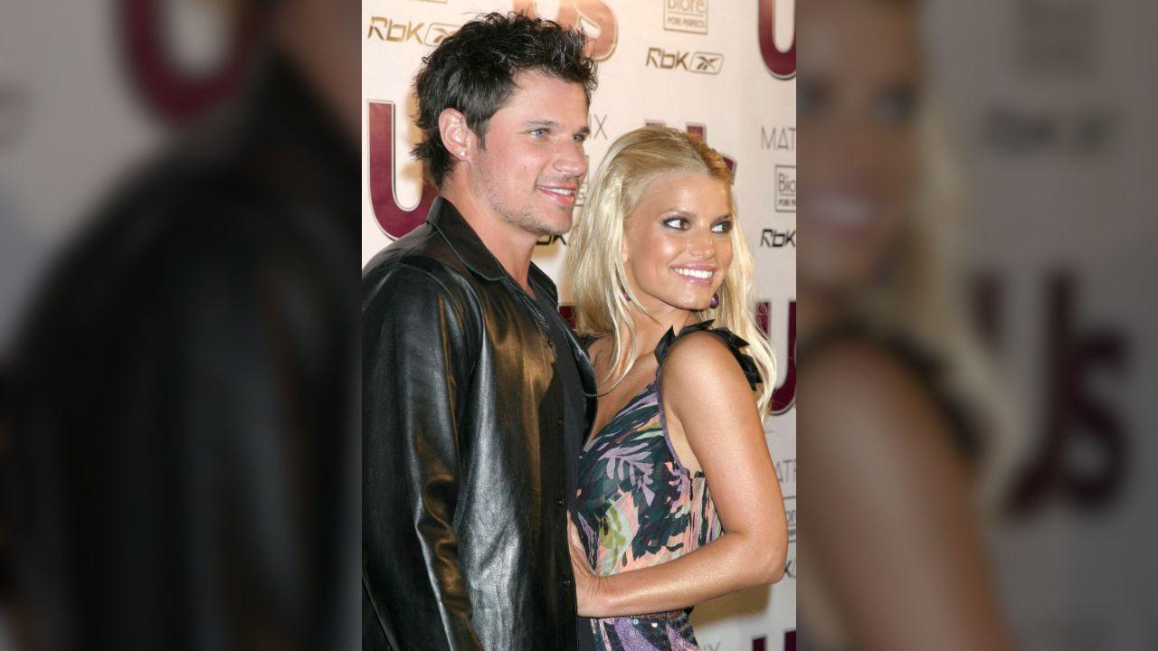 Photo of Nick Lachey and Jessica Simpson divorced in 2005.
