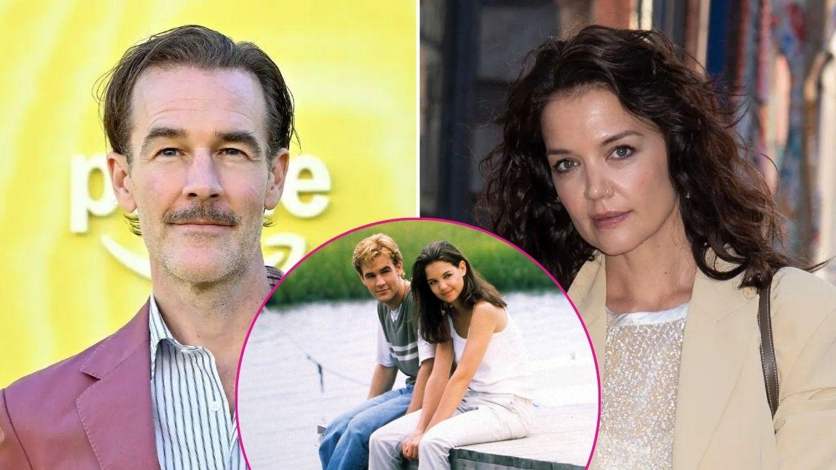 Composite photo of James Van Der Beek and Katie Holmes