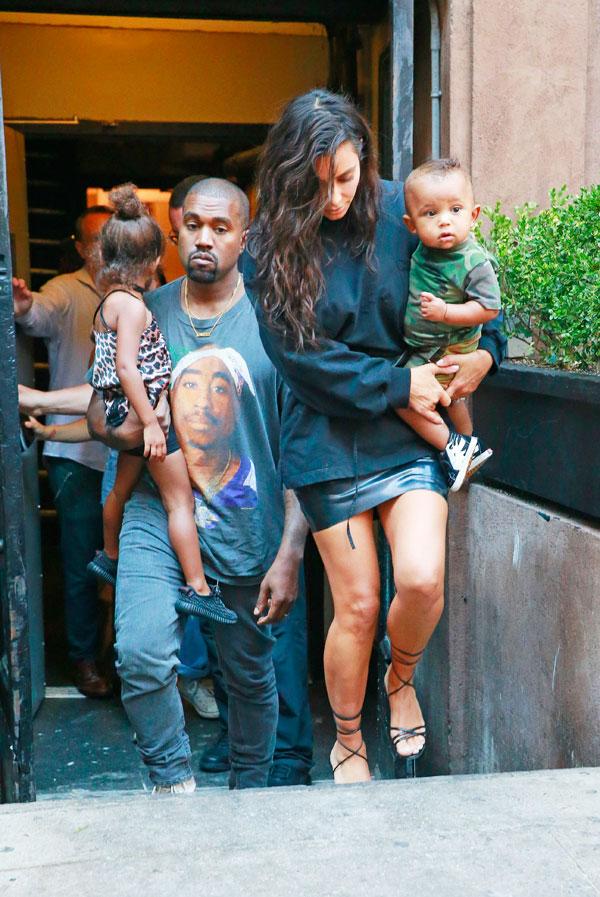 kim kardashian kanye west north west saint west family day out