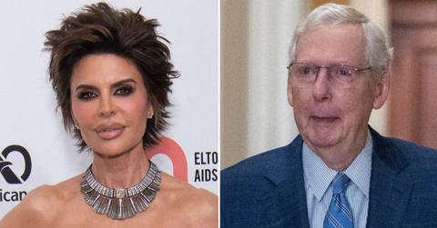 split image of Lisa Rinna and Mitch McConnell