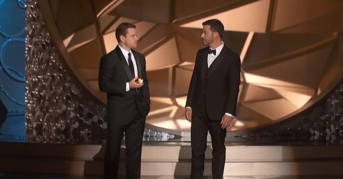 Photo of Matt Damon and Jimmy Kimmel