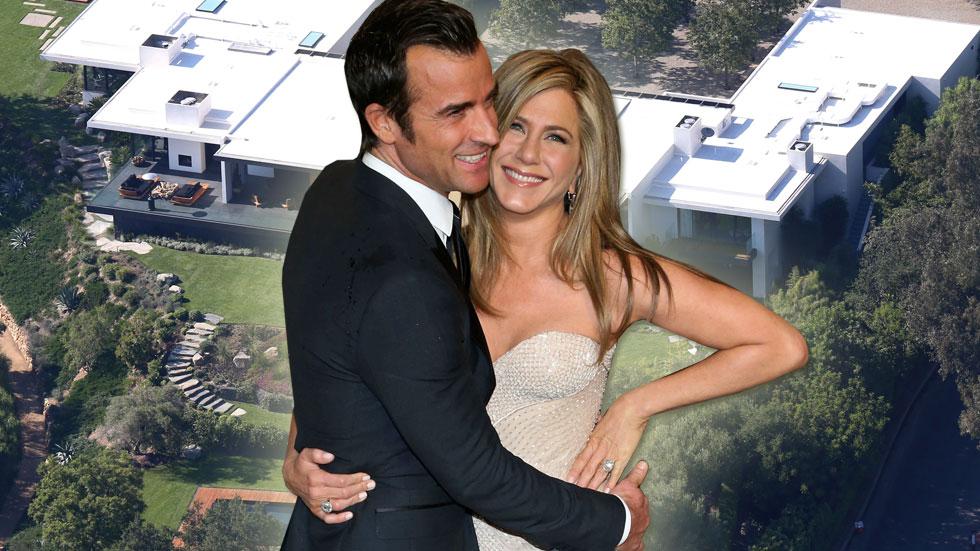 Jennifer aniston wedding party mansion justin theroux