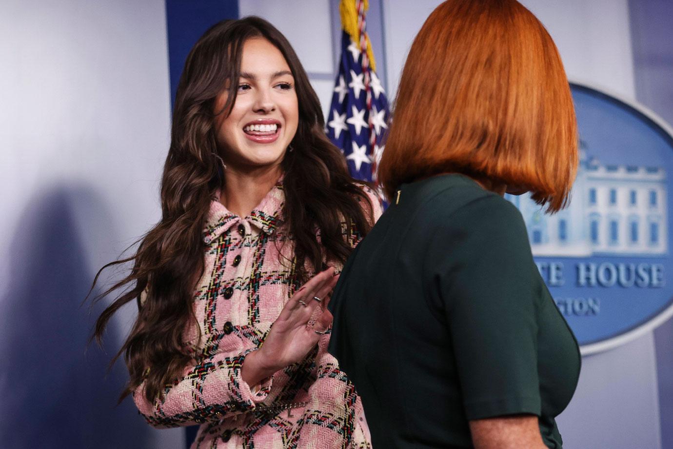 Olivia Rodrigo Visits White House In Vintage Chanel Skirt Suit