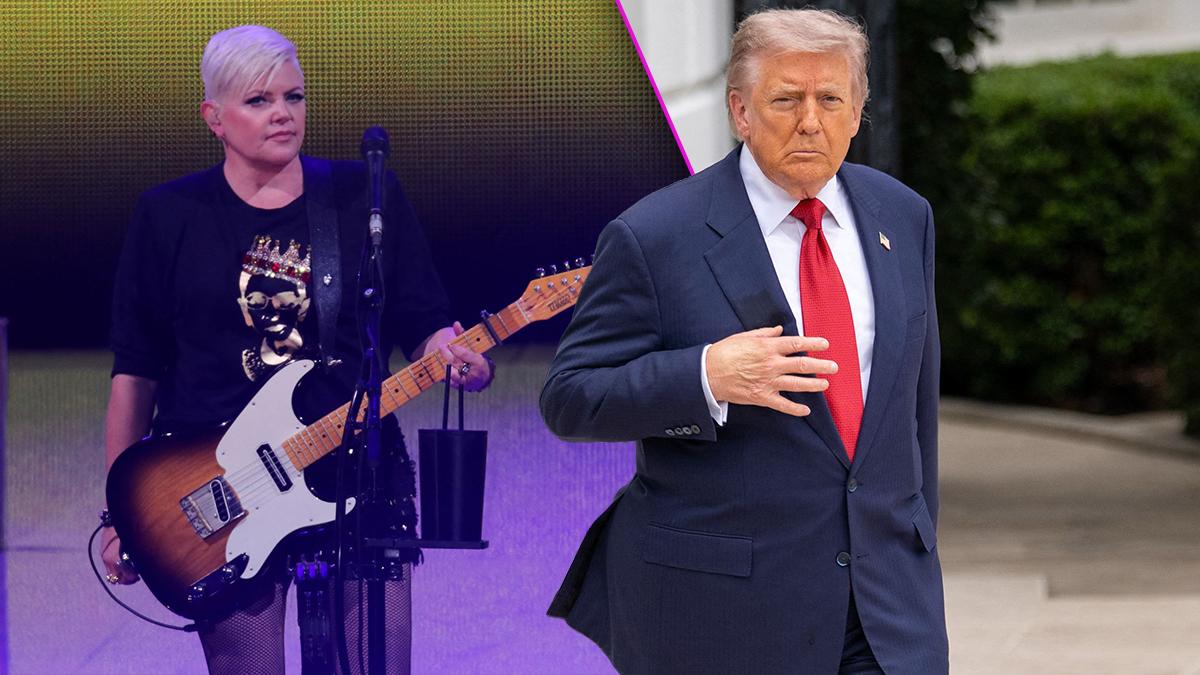 Composite photo of Donald Trump and The Chicks' Natalie Maines.