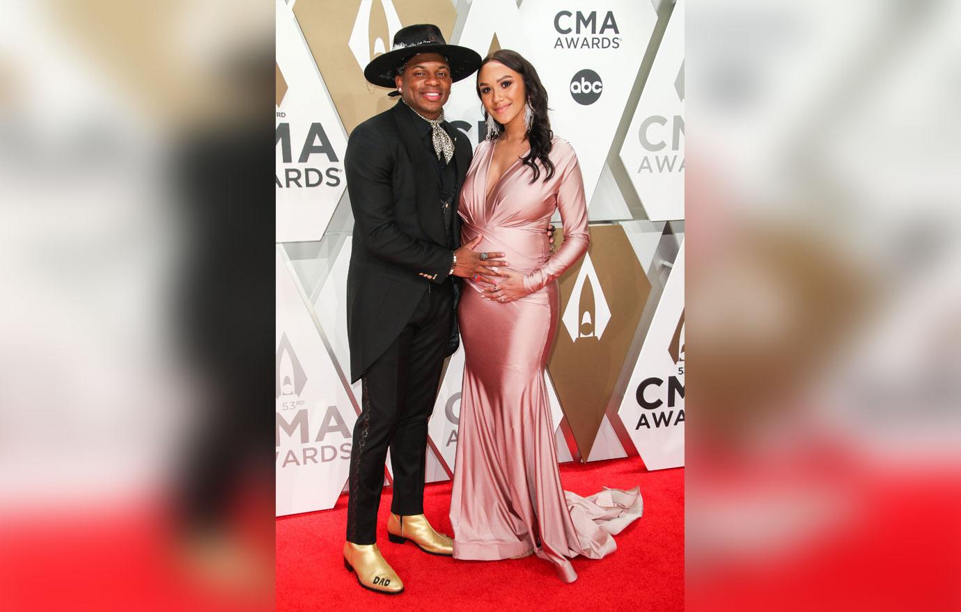 Jimmie Allen And Wife Alexis Gale On Red Carpet CMA Awards 2019