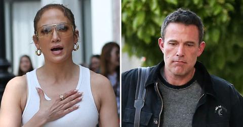 Composite photo of Jennifer Lopez and Ben Affleck.