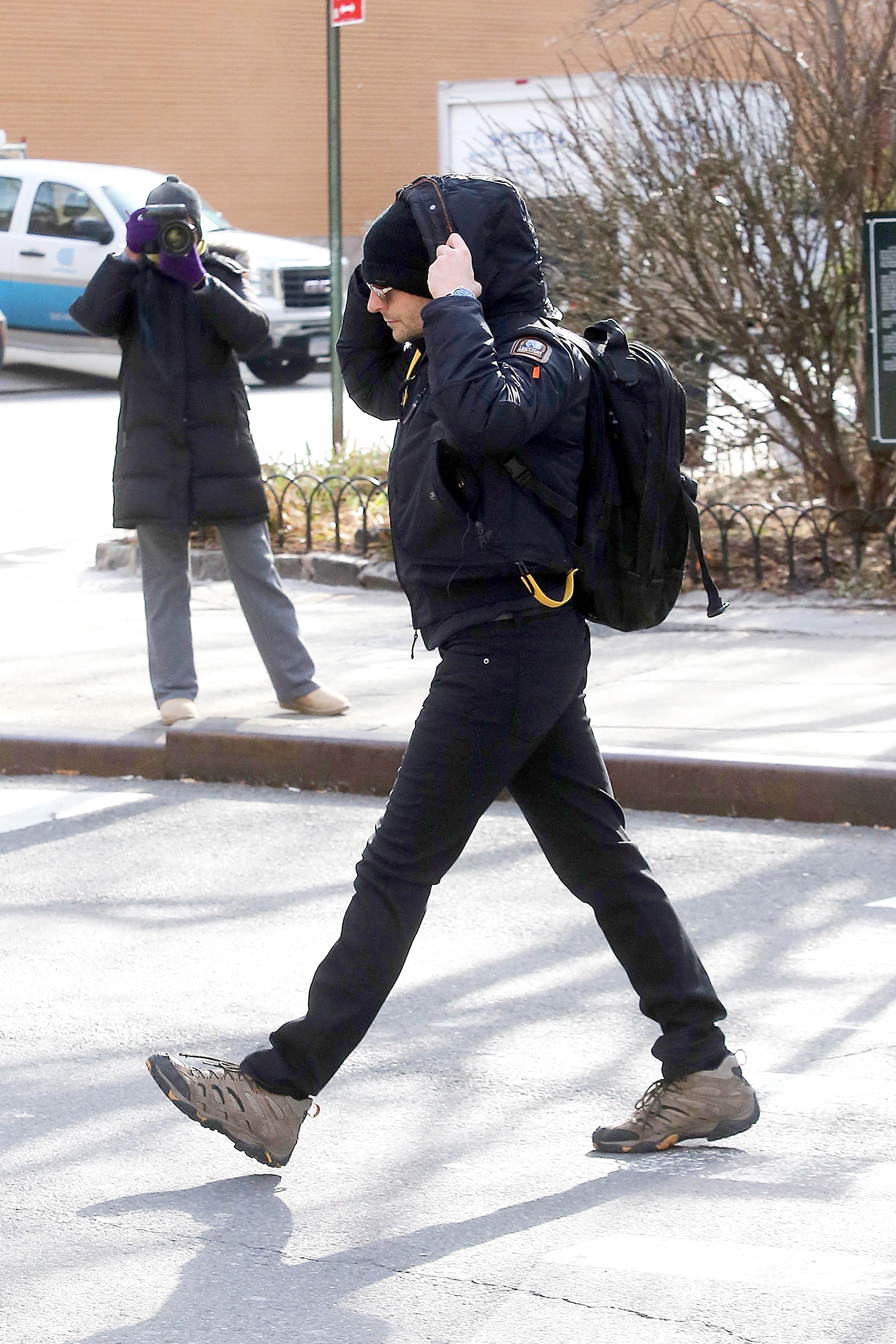 Bradley Cooper catches a train to make it in time for &#8220;The Elephant Man&#8221;